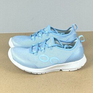 Oofos Oomg Sport LS Athletic Shoes Womens 7.5 Light Blue White Recovery Low